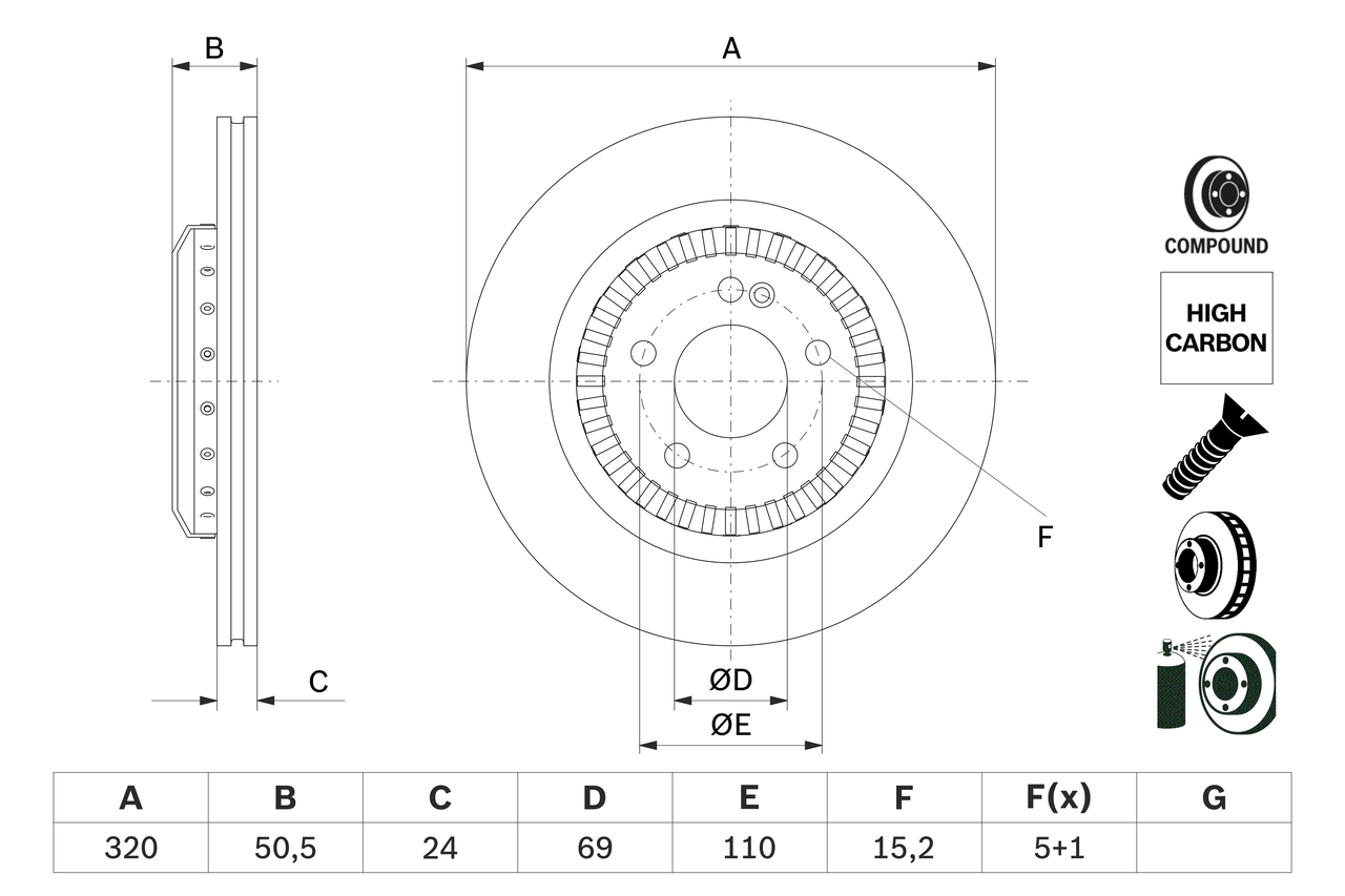 BOSCH 0 986 479 H39 Discofreno