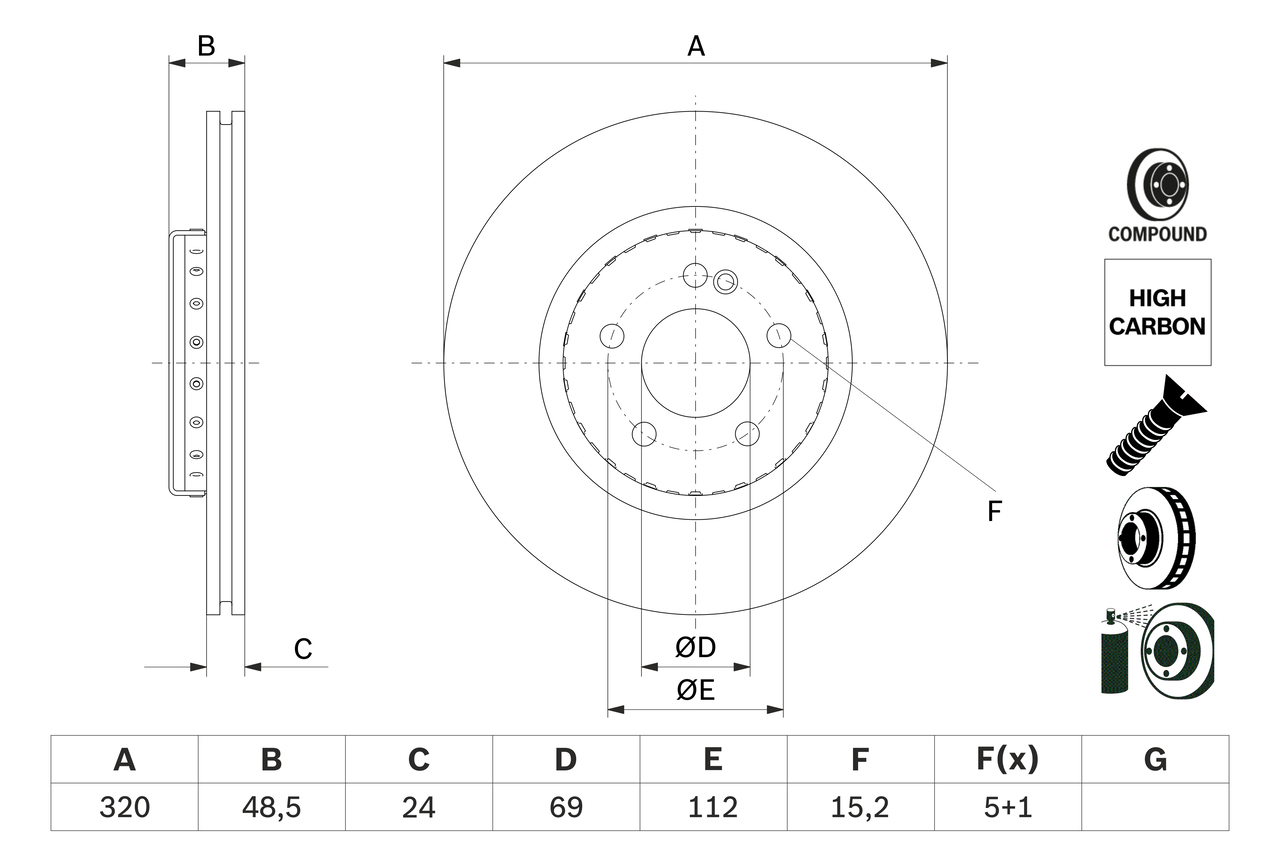 BOSCH 0 986 479 H43 Discofreno