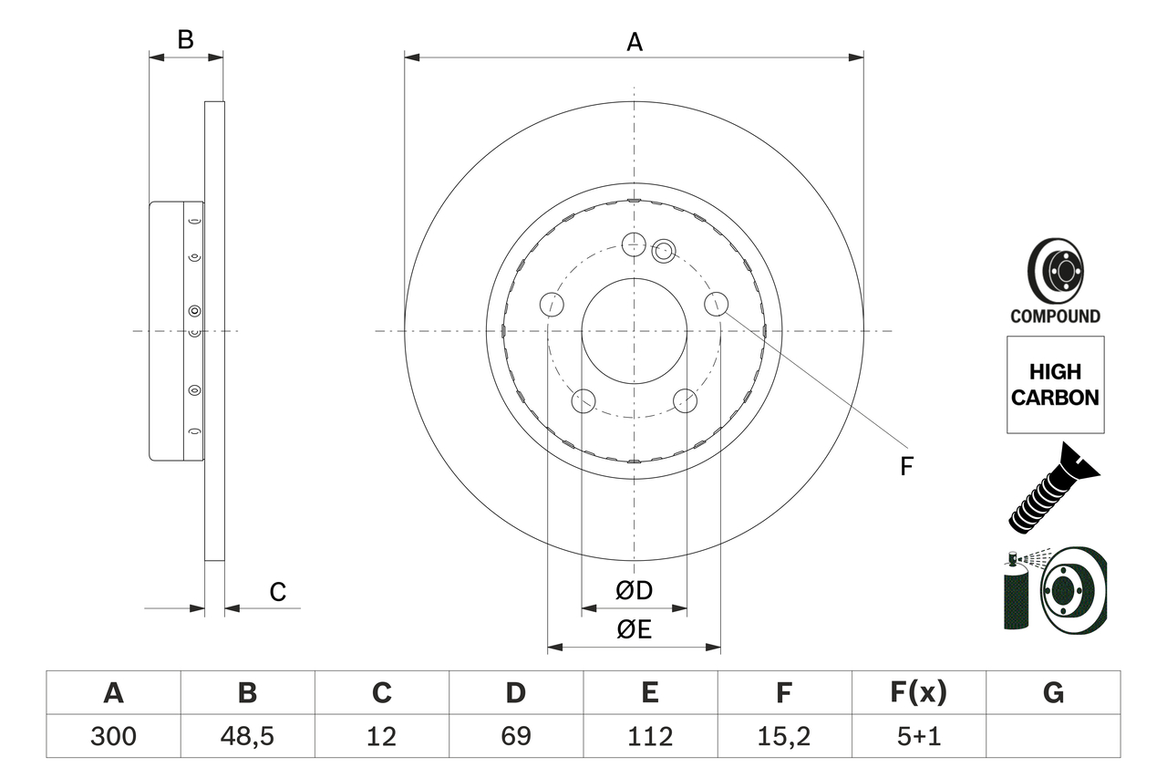 BOSCH 0 986 479 H49 Discofreno