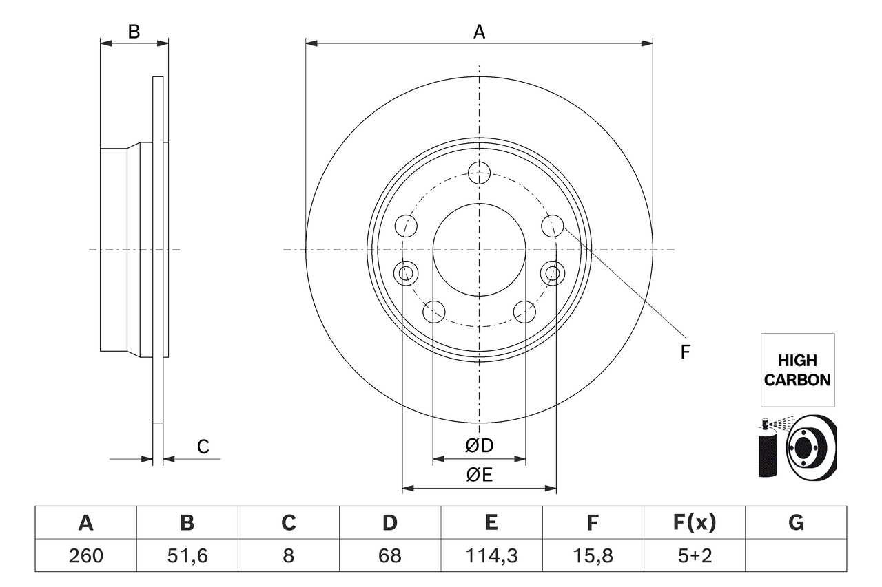 BOSCH 0 986 479 J16 Bremsscheibe