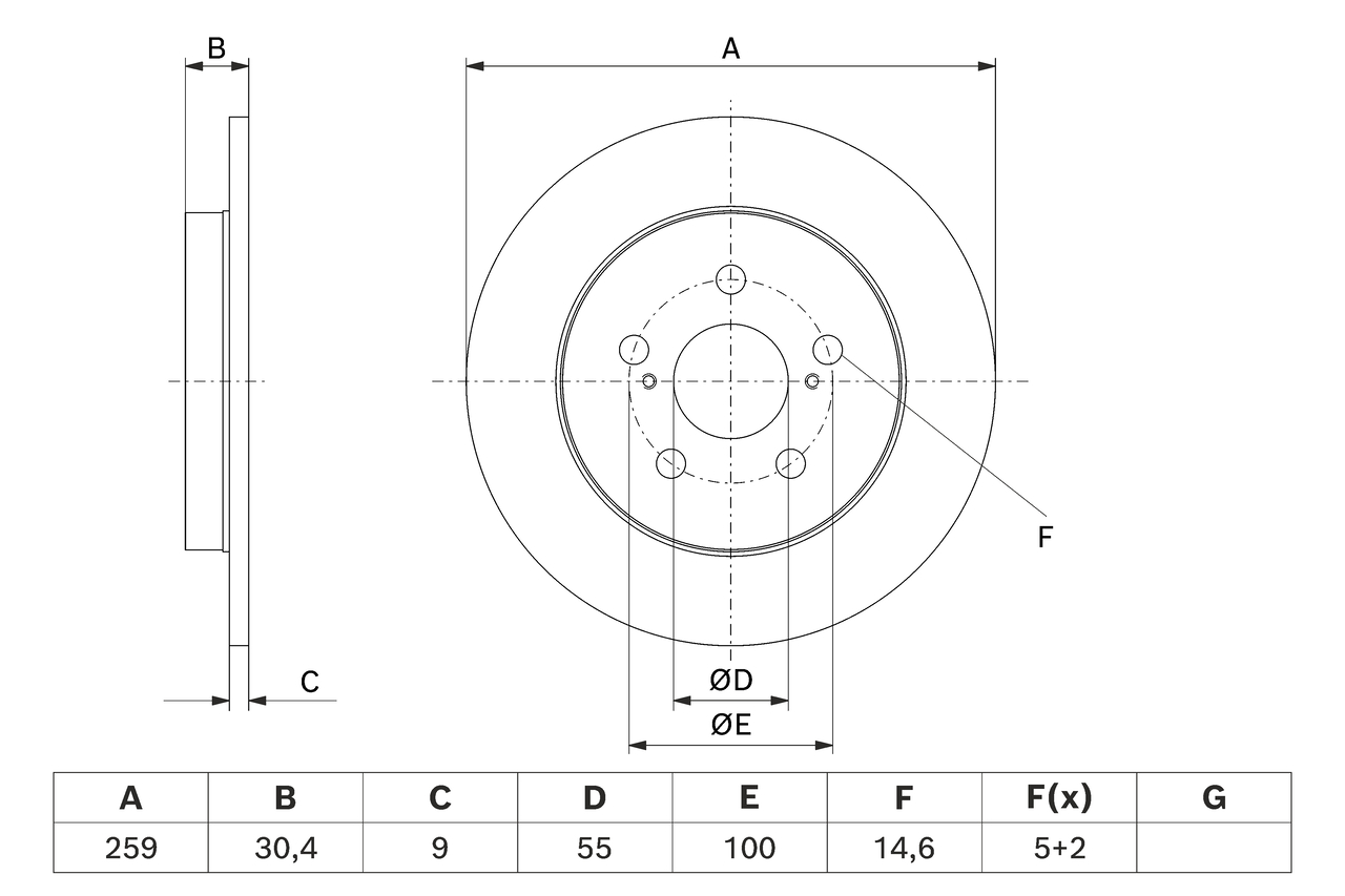 BOSCH 0 986 479 J61 Bremsscheibe