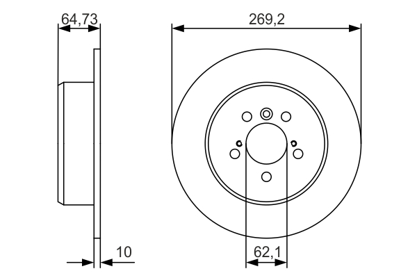 BOSCH 0 986 479 R00 Brake Disc