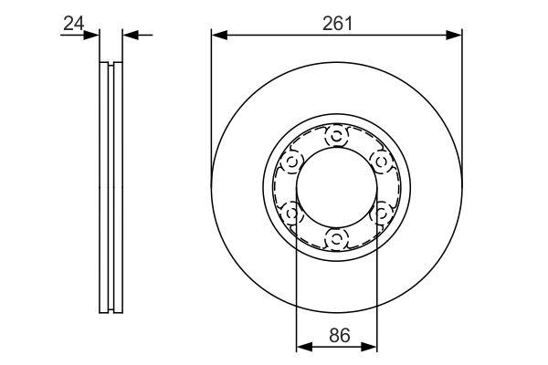 BOSCH 0 986 479 R16 Brake Disc