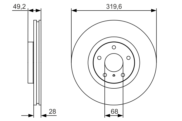 BOSCH 0 986 479 R22 Brake Disc