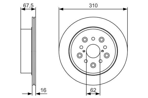 BOSCH 0 986 479 R25 Brake Disc