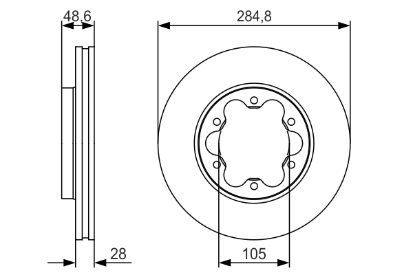 BOSCH 0 986 479 R27 Brake Disc