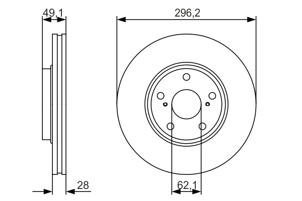 BOSCH 0 986 479 R28 Brake Disc