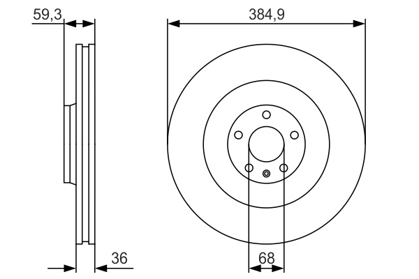 BOSCH 0 986 479 R30 Brake Disc