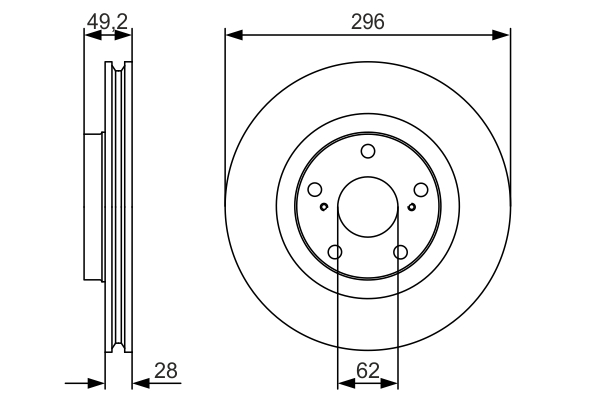 BOSCH 0 986 479 R33 Brake Disc