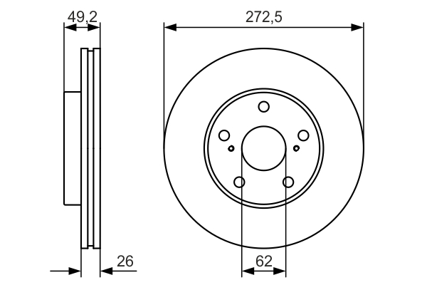 BOSCH 0 986 479 R45 Brzdový...