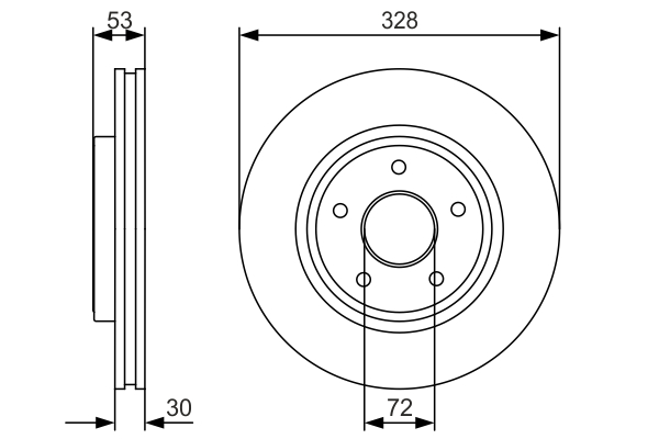 BOSCH 0 986 479 R48 Brake Disc