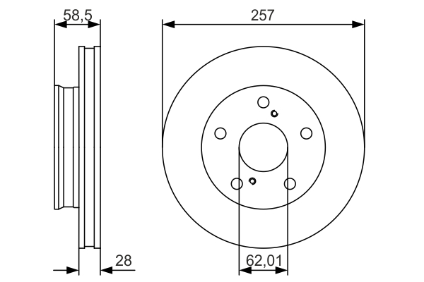 BOSCH 0 986 479 R53 Brake Disc