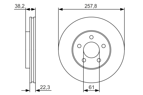 BOSCH 0 986 479 R56 féktárcsa