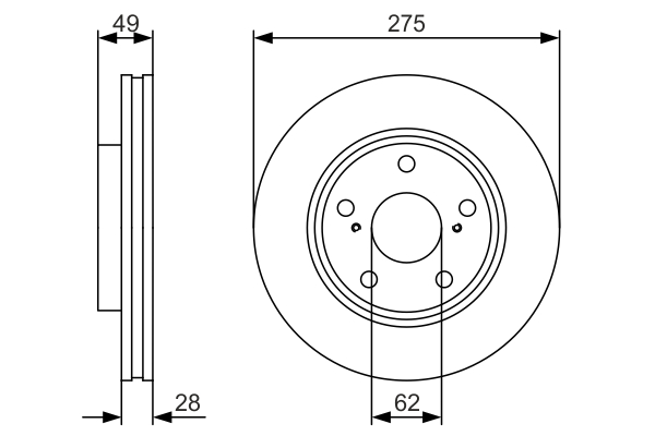 BOSCH 0 986 479 R58 féktárcsa