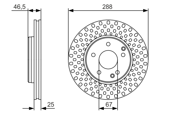 BOSCH 0 986 479 R69 féktárcsa