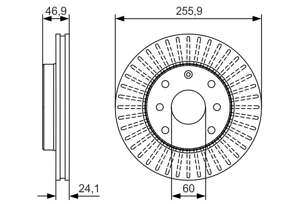 BOSCH 0 986 479 R70 Brake Disc