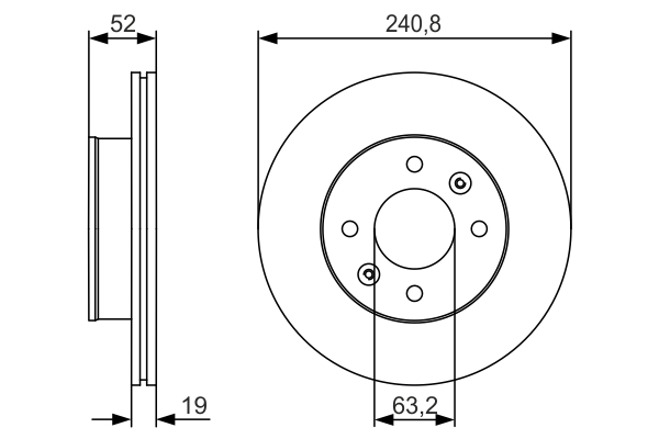 BOSCH 0 986 479 R71 Brake Disc