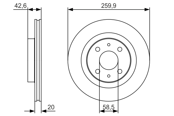 BOSCH 0 986 479 R74 Brake Disc