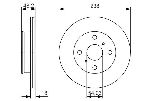 BOSCH 0 986 479 R75 Brake Disc