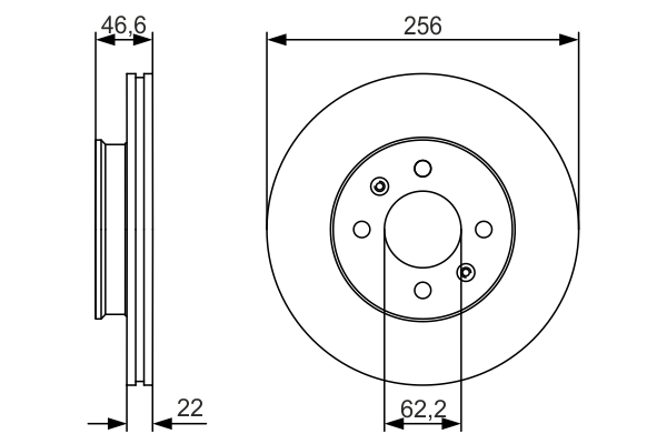 BOSCH 0 986 479 R77 Brake Disc