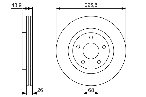 BOSCH 0 986 479 R89 Disc frana