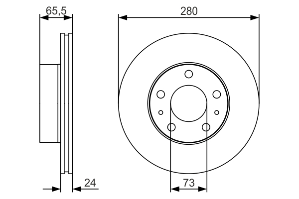 BOSCH 0 986 479 R98 Brake Disc