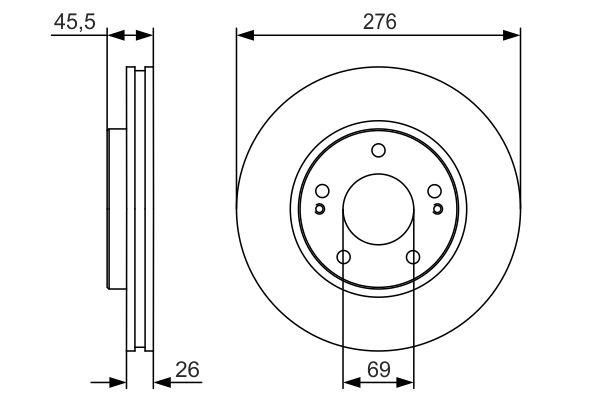 BOSCH 0 986 479 S00 Brake Disc