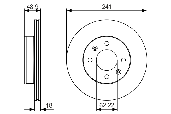 BOSCH 0 986 479 S04 Brake Disc