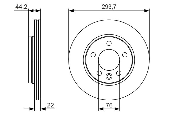 BOSCH 0 986 479 S06 féktárcsa