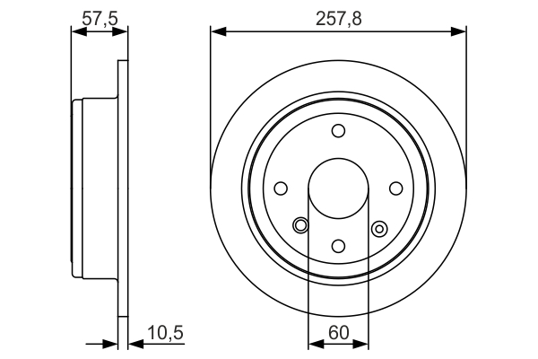 BOSCH 0 986 479 S08 Discofreno-Discofreno-Ricambi Euro