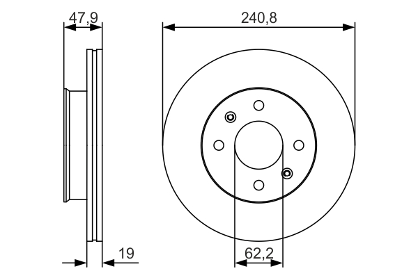 BOSCH 0 986 479 S18 Brake Disc