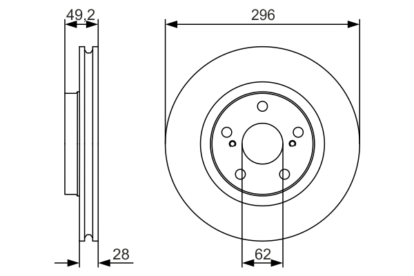 BOSCH 0 986 479 S22 Brake Disc