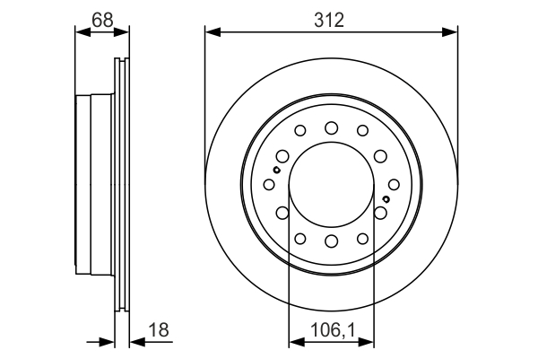 BOSCH 0 986 479 S36 féktárcsa