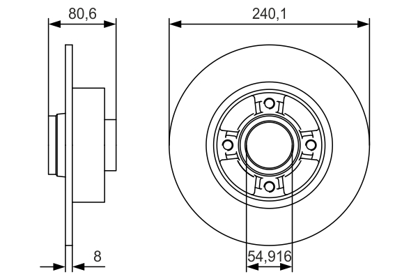 BOSCH 0 986 479 S37 Brake Disc