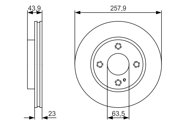 BOSCH 0 986 479 S38 féktárcsa