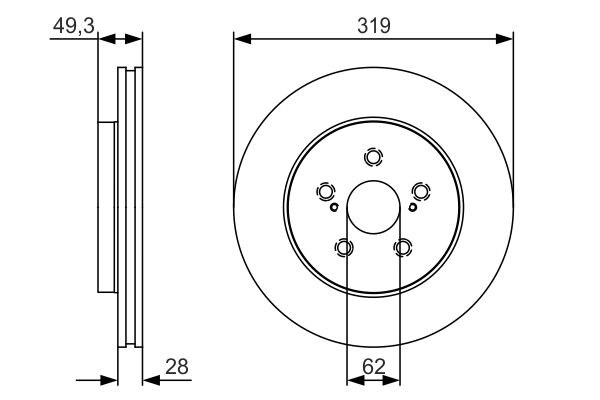 BOSCH 0 986 479 S39 Brake Disc