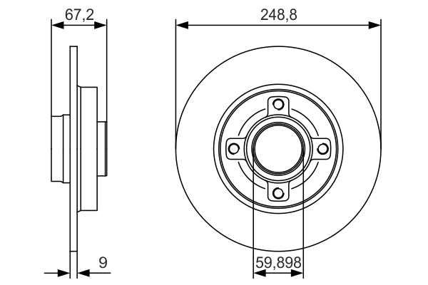 BOSCH 0 986 479 S42 Brake Disc