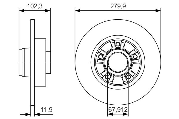 BOSCH 0 986 479 S44 Brake Disc