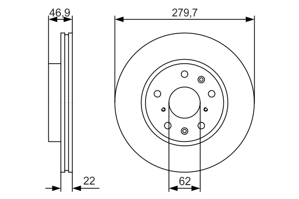 BOSCH 0 986 479 S58 Brake Disc