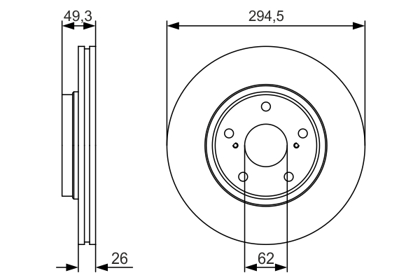 BOSCH 0 986 479 S59 Brake Disc