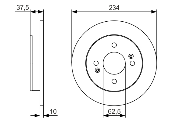 BOSCH 0 986 479 S61 Brake Disc