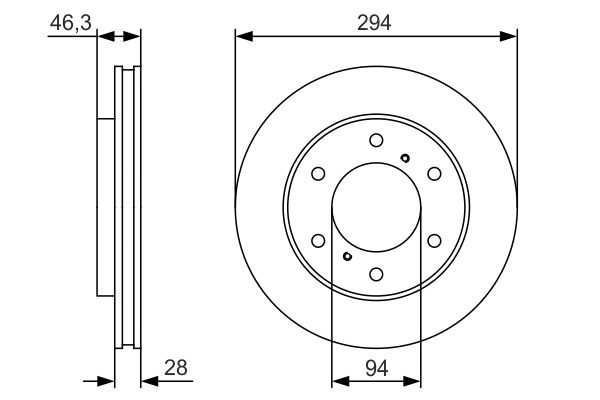 BOSCH 0 986 479 S63 Brake Disc