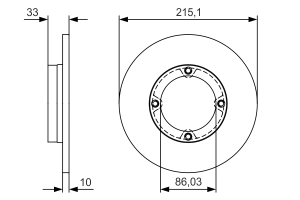 BOSCH 0 986 479 S69 Brake Disc