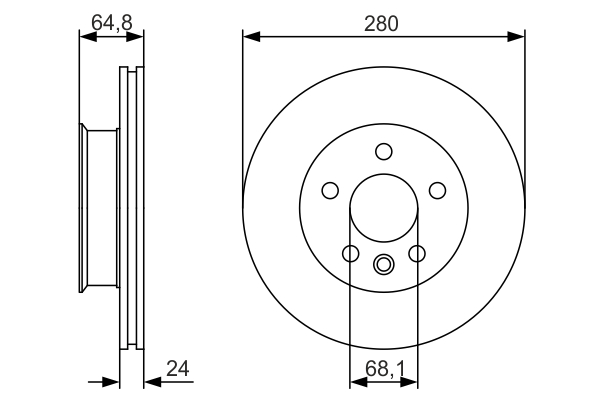 BOSCH 0 986 479 S80 Brake Disc