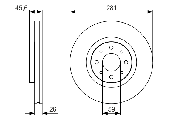 BOSCH 0 986 479 S97 Brake Disc