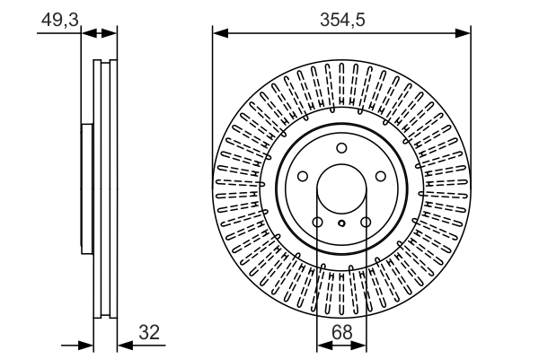 BOSCH 0 986 479 T02 Brake Disc