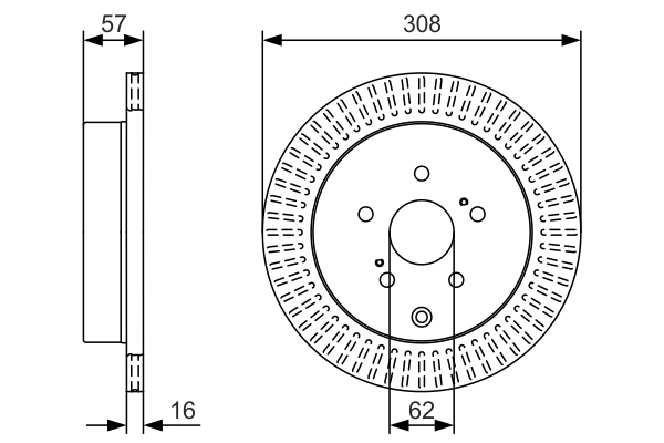 BOSCH 0 986 479 T16 Brake Disc