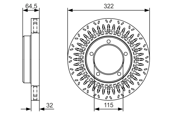 BOSCH 0 986 479 T27 Discofreno-Discofreno-Ricambi Euro