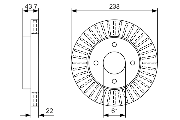 BOSCH 0 986 479 T42 Brake Disc