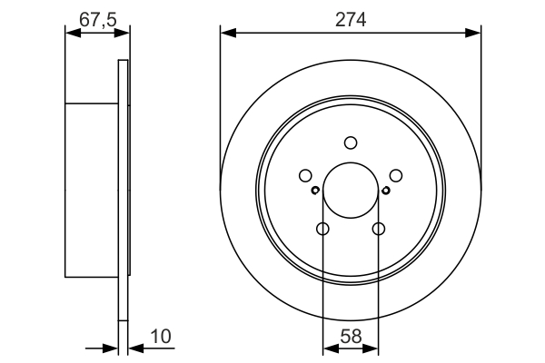 BOSCH 0 986 479 T51 Brake Disc